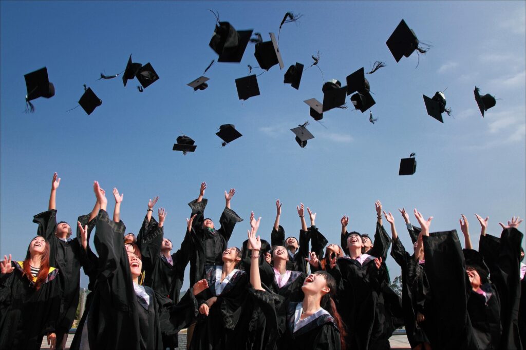 High School Graduation Hat Throw